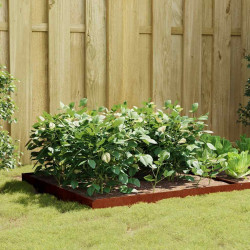 Canteiro elevado de jardim 100x100x18,5 cm aço corten