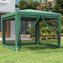Tenda p/ festas c/ 4 paredes laterais em rede 3x3 m pead verde