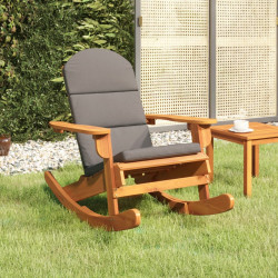 Cadeira de baloiço adirondack com almofadões acácia maciça