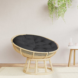 Almofadão redondo ø 100 x11 cm tecido oxford preto