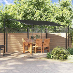 Toldo 4x3 m 180 g/m² tecido e aço antracite