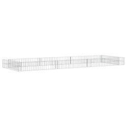 Canteiro elevado/cesto gabião 300x100x20 cm aço galvanizado