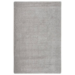 Tapete shaggy 200x290 cm antiderrapante cinzento-claro