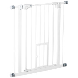 Barreira de Segurança para Cães Animais de Estimação 74-80cm para Escadas Portas e Corredor com Porta com Fechamento Automático