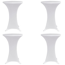 Capa para mesa de pé elástica ø80 cm 4 pcs branco