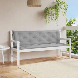 Almofadão banco jardim 150x(50+50)x7cm tecido oxford cinzento