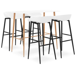 5 Pcs conjunto de bar branco