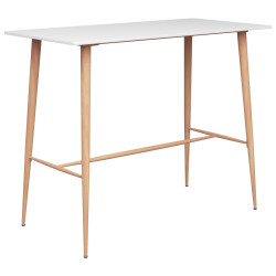 7 Pcs conjunto de bar branco e cinzento