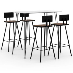5 Pcs conjunto de bar branco