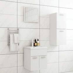 Conjunto de móveis de casa de banho contraplacado branco
