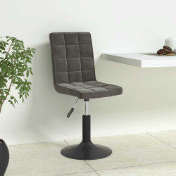 Cadeiras de jantar giratórias 6 pcs veludo cinzento-escuro