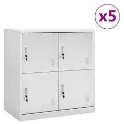Cacifos 5 pcs 90x45x92,5 cm aço cinzento-claro