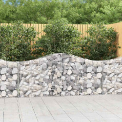 Cestos gabião arqueados 30pcs 200x30x80/100cm ferro galvanizado