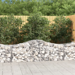 Cestos gabião arqueados 10pcs 200x50x60/80 cm ferro galvanizado