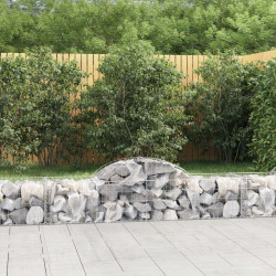 Cestos gabião arqueados 15pcs 200x50x40/60 cm ferro galvanizado