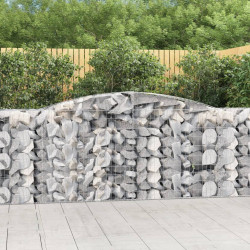 Cestos gabião arqueados 3pcs 400x50x100/120cm ferro galvanizado