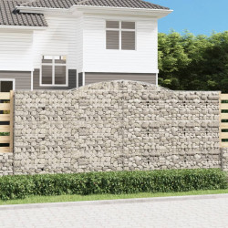 Cestos gabião arqueados 8pcs 400x50x180/200cm ferro galvanizado