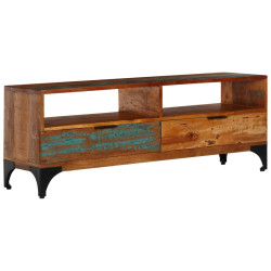 Móvel de TV 118x35x45 cm madeira recuperada maciça
