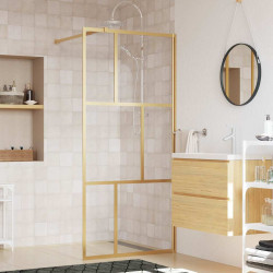Divisória de chuveiro 80x195 cm vidro transparente esg dourado