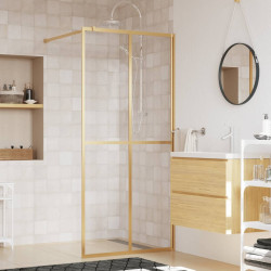 Divisória de chuveiro 90x195 cm vidro transparente esg dourado