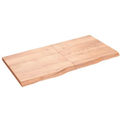Tampo de mesa 120x60x(2-4) cm carvalho tratado castanho-claro