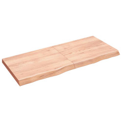 Tampo de mesa 140x60x(2-6) cm carvalho tratado castanho-claro