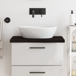 Bancada p/ wc 60x60x(2-4)cm madeira tratada maciça castanho