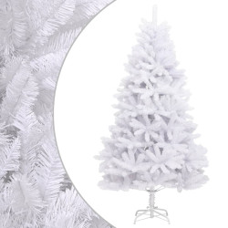Árvore de natal artificial articulada com suporte 270 cm branco