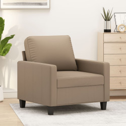 Poltrona 60 cm couro artificial cappuccino