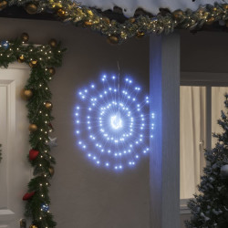 Iluminações estrelares natal 140 leds 8 pcs 17 cm branco frio
