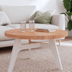 Tampo de mesa redondo ø80x4 cm madeira de faia maciça