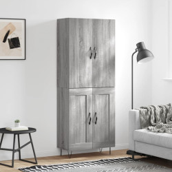 Armário alto 69,5x34x180 cm derivados de madeira sonoma cinza