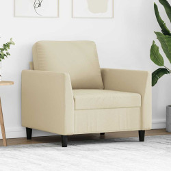 Poltrona 60 cm couro artificial creme