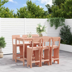 7 Pcs conjunto de bar para jardim madeira de douglas maciça