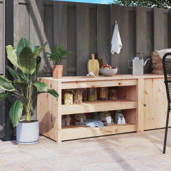 Armário de cozinha para exterior meppel 106x55x64 cm pinho maciço