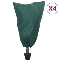 Coberturas para plantas com cordão 4 pcs 70 g/m² 0,8x1,2 m