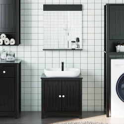 2 Pcs conjunto de móveis para wc berg pinho maciço preto