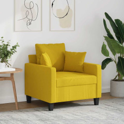 Poltrona 60 cm tecido amarelo-claro