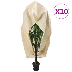 Coberturas para plantas com fecho 10 pcs 70 g/m² 1,2x1,8 m
