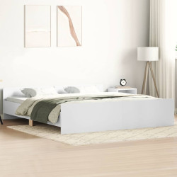 Estrutura de cama com cabeceira e pés 180x200 cm branco