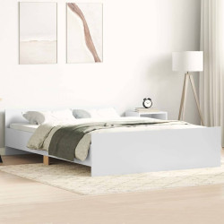 Estrutura cama c/ painéis de cabeceira e pés 120x200 cm branco