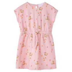 Vestido para criança com cordão laranja-claro 116