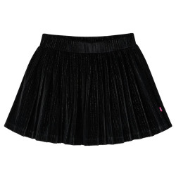 Saia plissada para criança com lurex preto 116