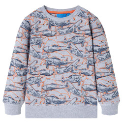 Sweatshirt para criança cinzento mesclado 140