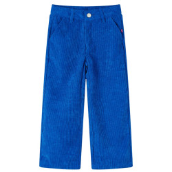 Calças para criança bombazina azul-cobalto 104