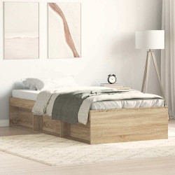 Estrutura de cama 100x200 cm carvalho sonoma