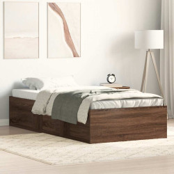 Estrutura de cama 90x190 cm carvalho castanho