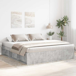 Estrutura de cama 200x200 cm cinza cimento