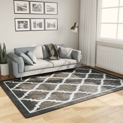 Tapete lavável 160x230 cm preto e branco