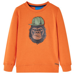 Sweatshirt para criança laranja-escuro 116